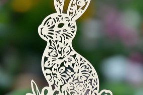 Σετ των 2 Intra απο ξύλο plywood 3mm-4mm πάχος – Paper Cut Standing Bunny Δίασταση 20x20 cm INTRAFABR-117252269