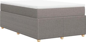 vidaXL Κρεβάτι Boxspring με Στρώμα Taupe 120x200 εκ. Υφασμάτινο