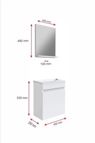 Έπιπλο Μπάνιου Λευκό FIT 25x45x53