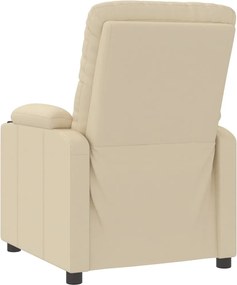 vidaXL Πολυθρόνα Ανακλινόμενη Κρεμ Υφασμάτινη