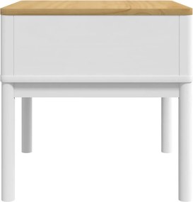vidaXL Τραπεζάκι FLORO Λευκό 55x55x54 εκ από Μασίφ Ξύλο Πεύκου