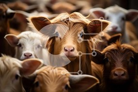 Intra Συλλεκτικό Ξύλινο Παζλ Plywood 4mm - Όμορφη εικόνα καφέ αγελάδων που βόσκουν σε ένα χωράφι Σε Ξύλινο Κουτί - Διαστάσεις: 10x10 cm – 25 κομμάτια