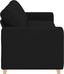 vidaXL Τριθέσιος Καναπές Μαύρος 220x78x80 εκ. Ύφασμα