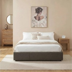 ΚΡΕΒΆΤΙΑ LUNA STORAGE BED 160 X 200 CM KHAKI GREEN ATMOSPHE