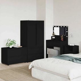 vidaXL Ντουλάπι αποθήκευσης Μαύρο 80 x 48 x 57 εκ Επεξεργασμένο ξύλο