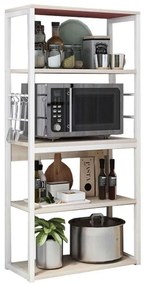 Ραφιέρα Δαπέδου Tace 072-000043 50x30x129cm White-Natural