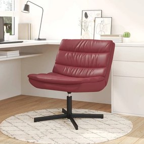 vidaXL Περιστρεφόμενη καρέκλα Μπορντό 63 x 75 x 76 εκ Τεχνητό δέρμα