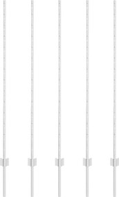 vidaXL Στύλος Περιφράξεων 5 pcs Ασημί 140 cm Ατσάλι