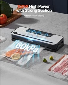 VEVOR 5-in-1 Vacuum Sealer Machine Fast-Compact Automatic Food Saver 100W 10 Bag