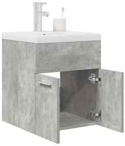 Ντουλάπι νιπτήρα μπάνιου με ενσωματωμένη λεκάνη και βρύση