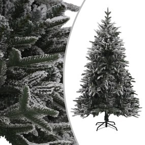 vidaXL Χριστουγεννιάτικο Δέντρο Τεχνητό με LED & Χιόνι 180 εκ. PVC&PE