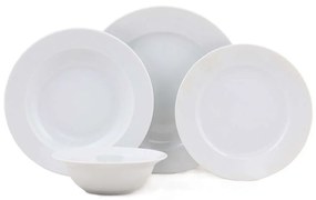 Σερβίτσιο Πιάτα Φαγητού (Σετ 24Τμχ) 710KTP2432 White Hermia 24 τμχ Porcelain