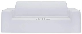 Κάλυμμα 2θέσιου Καναπέ Ελαστικό Λευκό από Πολυεστερικό Ζέρσεϊ - Λευκό