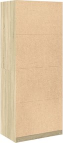 vidaXL Ντουλάπα Χρώμα Sonoma Δρυς 80x50x200 εκ. από Επεξ. Ξύλο