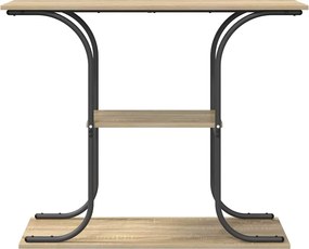 vidaXL Τραπέζι κονσόλας με ράφι Δρύς Sonoma 101 x 35 x 80,5 εκ