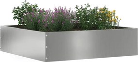 vidaXL Περίγραμμα γκαζόν Ασημί 50 x 50 x 13 εκ Επικαλυμμένος Χάλυβας
