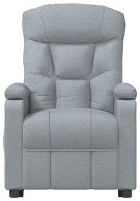 vidaXL Πολυθρόνα Ανακλινόμενη Ηλεκτρική Ανοιχτό Γκρι Υφασμάτινη