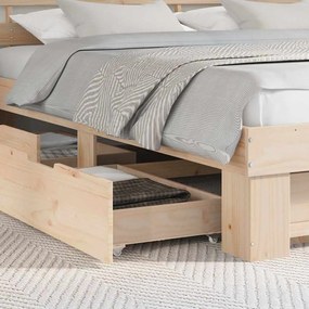 vidaXL Σκελετός Κρεβατιού Καφέ 180 x 200 cm Μασίφ ξύλο πεύκου