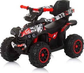 Ride on car with handle and canopy "ATV" white/red