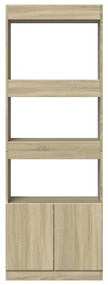 Ντουλάπι Sonoma Δρυς 63x33x180 εκ. από Επεξεργασμένο Ξύλο - Καφέ