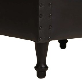 vidaXL Πολυθρόνα Μπάρελ Μαύρη από Γνήσιο Δέρμα