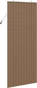 vidaXL Ρόλερ με κουρτίνες Καφέ 80 x 220 cm Μπαμπού