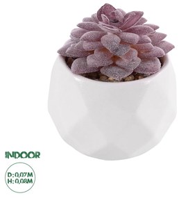 GloboStar® Artificial Garden SUCCULENT SEDEVERIA 21005 Διακοσμητικό Φυτό Παχύφυτο Σεντεβέρια Υ8cm