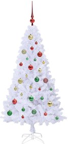 vidaXL Τεχνητό Χριστουγεννιάτικο Δέντρο Λευκό 150 cm PVC και Ατσάλι