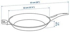 HEMLAGAD τηγάνι με αντικολλητική επένδυση, 32 cm 305.808.99