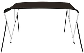vidaXL Τέντα Σκάφους με 3 Αψίδες Μαύρη 183x196x137 εκ.