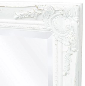 vidaXL Καθρέφτης Τοίχου με Μπαρόκ Στιλ Λευκός 140 x 50 εκ.