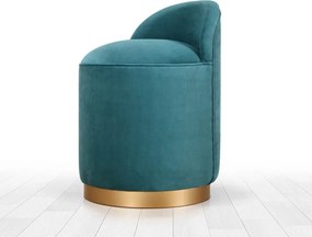 Πουφ Σκαμπό Πετρόλ Πράσινο DOVER 45x45x70