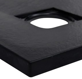 vidaXL Βάση Ντουζιέρας Μαύρη 90 x 90 εκ. από SMC