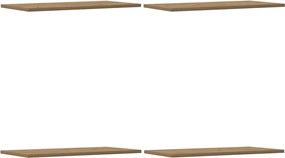 vidaXL Ράφια Τοίχου 4 τεμ. Artisan Δρυς 60x30x1,5εκ. από Επεξεργ. Ξύλο