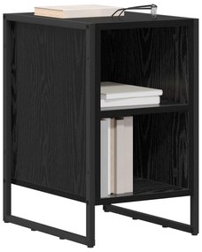 vidaXL Κομοδίνο 2 pcs Μαύρη Οξυά 39.5 x 30 x 50 εκ Επεξεργασμένο ξύλο