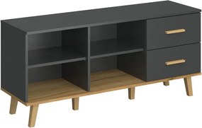 Μπουφές Pluton Ανθρακί-Χρυσό Δρυς 134.1x40x60.6cm