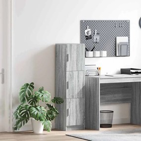 vidaXL Ψηλή Ντουλάπα Γκρι sonoma 31,5 x 32 x 124 εκ Επεξεργασμένο ξύλο