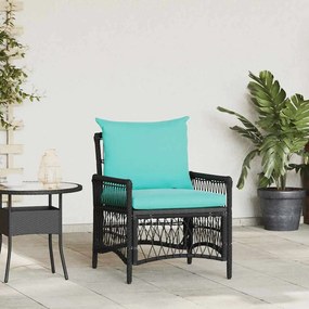 vidaXL Καρέκλα Κήπου Μαύρο 60 x 70 x 78εκ συνθετικό ρατάν
