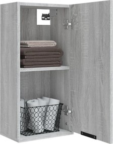 vidaXL Ντουλάπι Μπάνιου Επιτοίχιο Γκρι sonoma 32 x 20 x 67 εκ.