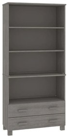 vidaXL Ντουλάπι HAMAR Ανοιχτό Γκρι από Μασίφ Ξύλο Πεύκου