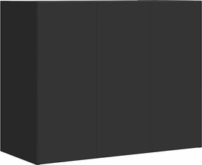 vidaXL Ντουλάπι Τοίχου Μαύρο 75x35x60 εκ. από Επεξεργασμένο Ξύλο