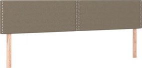 vidaXL Κρεβάτι Boxspring με Στρώμα Taupe 120x190 εκ. Υφασμάτινο