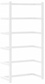 vidaXL Βάση για Πετσέτες Επιτοίχια Λευκή 24 x 12 x 48 εκ. Ατσάλινη