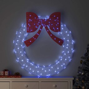 vidaXL Στεφάνι με 150 LED Μπλε 120 cm Ακρυλικό