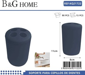 Θήκες οδοντόβουρτσας πλαστικές σε σετ 5Χ - Blue - 21722