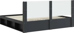 vidaXL Καλάθι με αποθήκη και κεφαλάρι Μαύρο 200 x 200 cm
