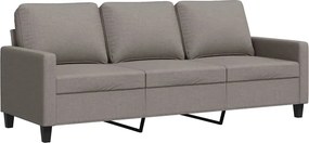 vidaXL Καναπές Τριθέσιος Taupe 180 εκ. Υφασμάτινος