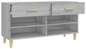 vidaXL Παπουτσοθήκη Γκρι Sonoma 102x35x55 εκ. από Επεξεργασμένο Ξύλο
