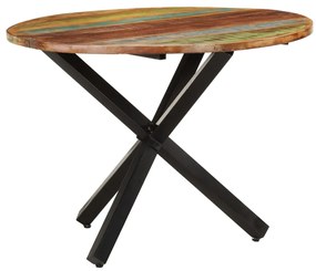 vidaXL Τραπεζαρία Στρογγυλή 100 x 100 x 75 εκ. Μασίφ Ανακυκλωμένο Ξύλο