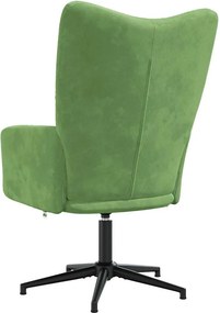 vidaXL Πολυθρόνα Relax Ανοιχτό Πράσινο Βελούδινη